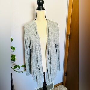 SO Women’s Long Sleeve Gray Cardigan Sweater